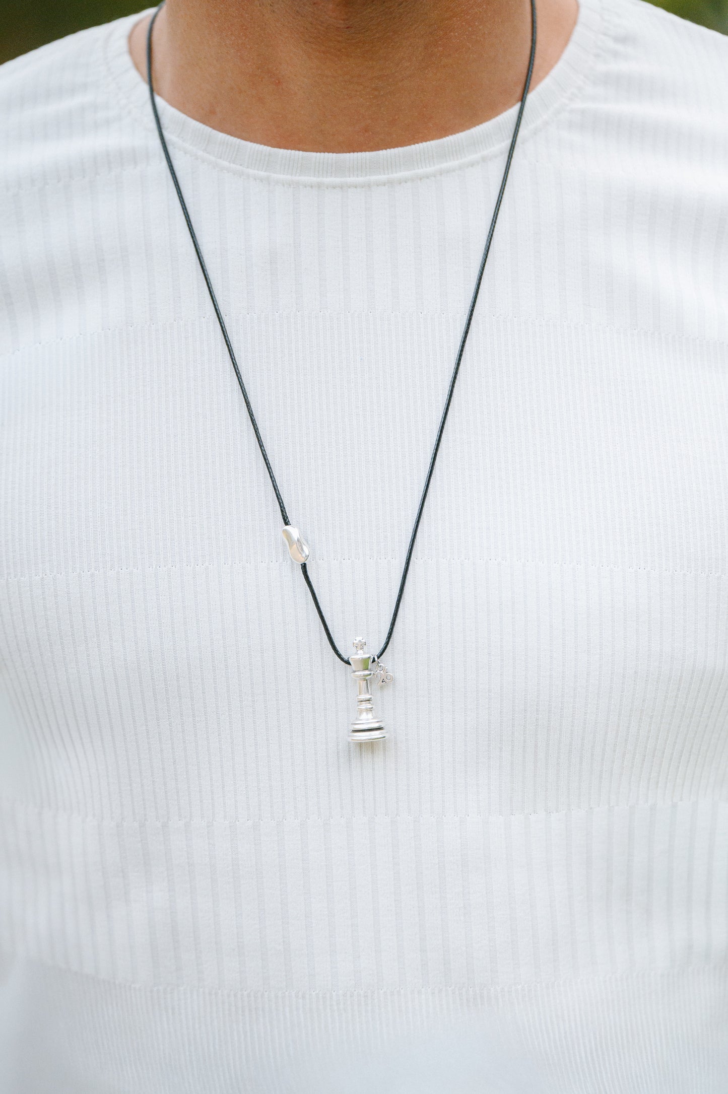 Γούρι Κολιέ 2026 Βασιλιάς Σκάκι - Ασημί