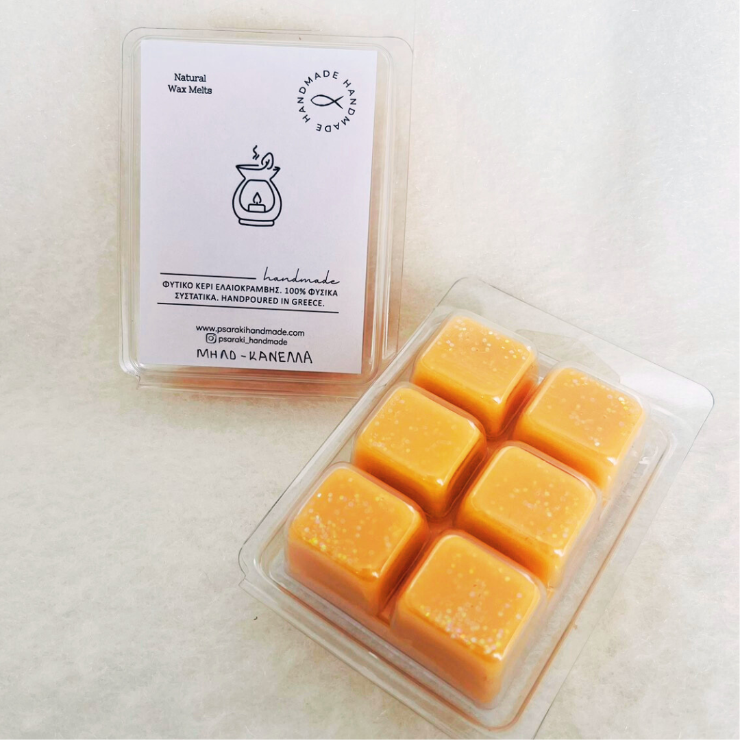 Χειροποίητη μικρή μπάρα wax melts  με άρωμα μήλο-κανέλλα.